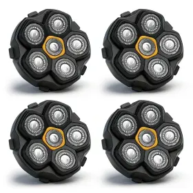 0q-de32-d5z9 Blotms 6 Blade Magnetic Replacement Shaving Heads For 6d Bald Head Shavers Compatib