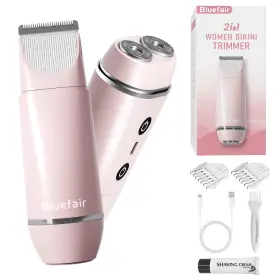 09090802 Bluefair 2 In 1 Electric Razors For Women Shaver Bikini Trimmer Wo