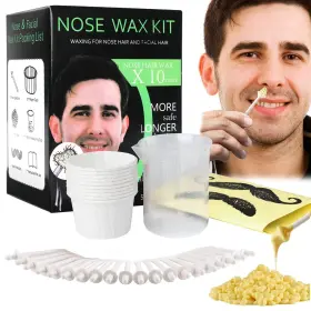 Mr0036y-y Bluetop Nose And Ear Hair Waxing Kit - Removal Set For Men Women With 50g Wa