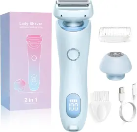 Wq03 Blumskin Electric Shaver For Women 2 In 1 Waterproof Razor Silk Glide Pro Shav