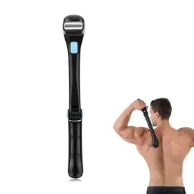Body Basics 086291518097 Electric Back Shaver For Men Ergonomic Hair Removal Tool Black Foldable