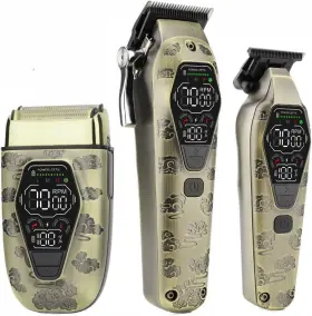 Bomxin 037166577527 Hair Clippers Men Professional 3-in-1 T-blade Barber And Trimmers Set New