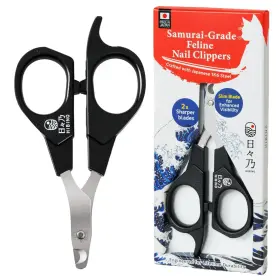 Hbn01sb Brand Hibino Samurai-grade Cat Nail Clippers Vet Recommended Sharper Sumi Black