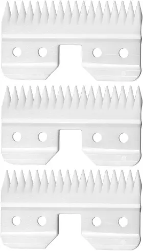 147896 Branded 3 Pieces Ceramic Blades For Oster Fast Feed Clipper A5 Replacement