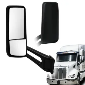 0051 Branded 609344985198 Door Mirror Black Fit For 2013-2022 Peterbilt 579 Truck Left