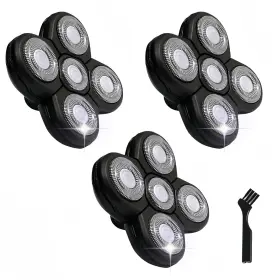 Branded 744110260434 3 Pcs Blade Refills For Freebird Head Shaver 1 Cleaning Brush