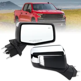 Gm1321590 Branded Right Passenger Side Mirror Compatible With 2019-2025 Chevy R-16pins Chrome