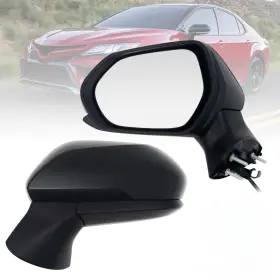 Branded Vm240303-l Driver Side View Mirror Compatible With L-driver Textured Black-3 Pins