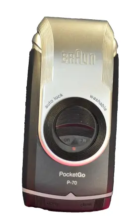 Braun 008678871694 Mobileshave Compact Travel Battery Shaver Dc 3v - Black/sliver