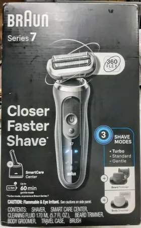 Braun 069055141601 Series 7 Mens Electric Shaver 7177cc Wet And Dry Shave Waterproof Brand New