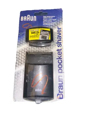 Braun 069055813904 Vintage Pocket Shaver Cordless Aa Battery Operated For Travel Sealed New
