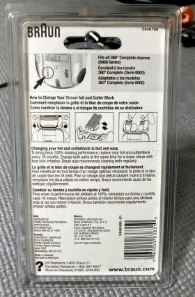 Braun 069055838310 8000 Series 360 Degree Complete Replacement Foil And Cutter #2