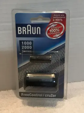Braun 069055840573 Freecontrol 1000 Series Cruzer 2000 Shaver Foil And Cutter Block