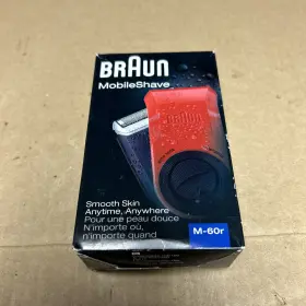 M60r Braun 069055857908 Mobile Pocket Shaver M60 Red 3.2 Ounce New Sealed