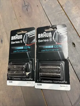 Braun 069055873632 Series 5 Electric Shaver Replacement Head 52b Lot Of 2