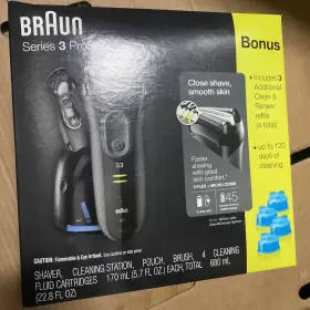 Braun 069055882436 Series 3 Proskin 3070cc Rechargeable Electric Foil Shaver Sealed As Is Old