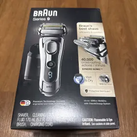 Braun 069055884690 9296cc Series 9 Mens Integrated Precision Electric Foil Wet And Dry Shaver