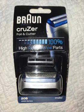 Braun 210201072676 20s Cruzer Foil And Cutter Shaver Replacement. 2000 Series. New In Worn Pack
