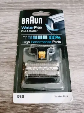 Braun 210201105824 51b Waterflex Shaver Foil And Cutter Replacement Pack Black . Free Ship