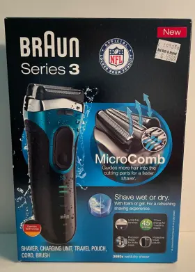 3080s Braun Wet And Dry Shaver Series 3 Microcomb Travel Pouch Charging Unit