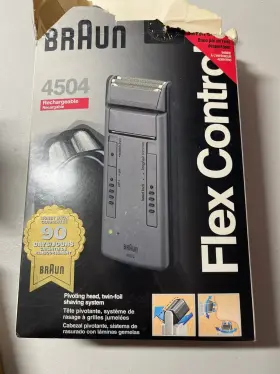 4504 Braun Vintage Electric Flex Control Shaver Rechargeable Razor Working 4504 Braun Vintage Electric Flex Control Shaver Rechargeable Razor Working