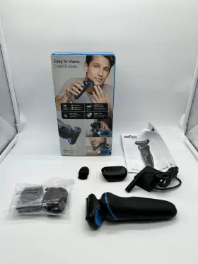 5020s Braun Series 5 Black Blue Rechargeable Wet And Dry Electric Shaver Used #2 5020s Braun Series 5 Black Blue Rechargeable Wet And Dry Electric Shaver Used #2