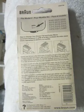 505796 Braun 6000 Series Flex Integral 6550 Foil And Cutter Cutterblock New Oem 5 #2