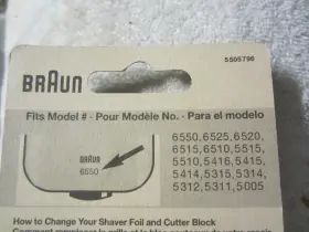 505796 Braun 6000 Series Flex Integral 6550 Foil And Cutter Cutterblock New Oem 5 #3