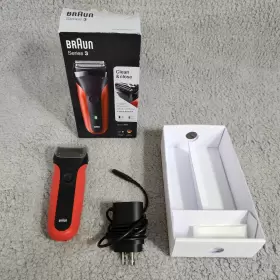 5408 Braun Series 3 Electric Shaver Mens Foil Head Red/black Cordless Rechargeable #2