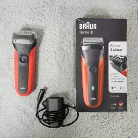 5408 Braun Series 3 Electric Shaver Mens Foil Head Red/black Cordless Rechargeable