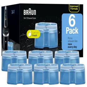 54363 Braun 6 Pack Clean Renew Cartridge Refill Series 3 5 7 Genuine Shaver Cleaner