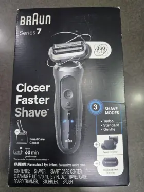 54878 Braun 5764 Silver Black Battery Autosense Technology Series 7 Electric Shaver