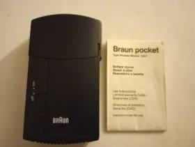 5523 Braun Vintage Pocket Shaver Cordless Aa Battery Operated Travel With Manual Tested