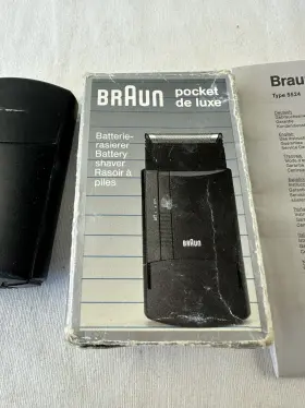 5524 Braun Vintage 1990s Shaver Pocket De Luxe With Box And Manual 5 524 #2