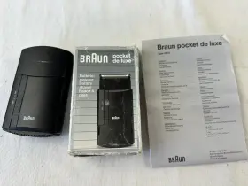 5524 Braun Vintage 1990s Shaver Pocket De Luxe With Box And Manual 5 524