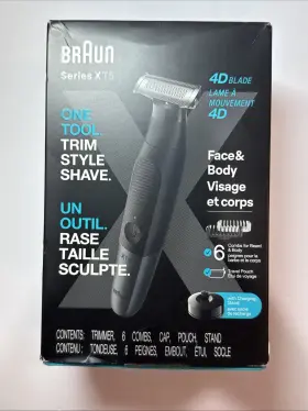 5590 Braun New Series Xt5 Wet And Dry All-in-one Wireless Electric Razor 6 Combs