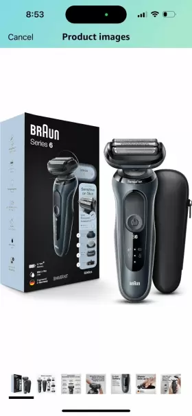 6046cs Braun Series 6 Wet And Dry Rechargeable Cordless Electric Razor For Men New