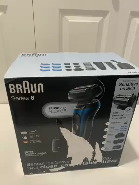 Braun 6090cc Series 6 Mens Electric Razor - Black/blue