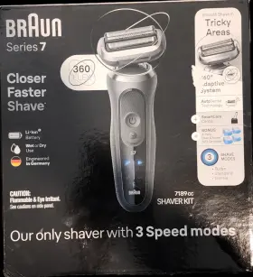 70n7500 Braun Series 7 360 Flex Waterproof 3-speed Mens Electric Shaver Kit 7189cc -new