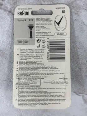 81570020 Braun Series 3 21b Electric Shaver Head Replacement Black Cassette New Sealed #3