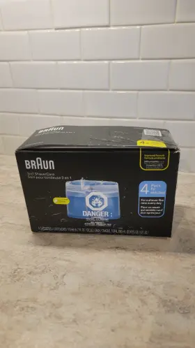 Braun 987176176691 3 In 1 Shaver Care Pack Cartridges Lemon Scented New Box Open