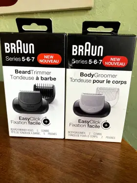 Br-81697108-81739348 Braun Easyclick Body Groomer And Beard Trimmer Attachment Series 5 6 7