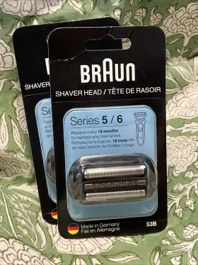 Braun-53b Braun 2 Series 5 &6 53b Electric Replacement Shaver Head New