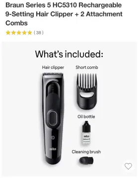 Hc5310 Braun Series 5 9 Setting Hair Clippers 2 Attachments #3