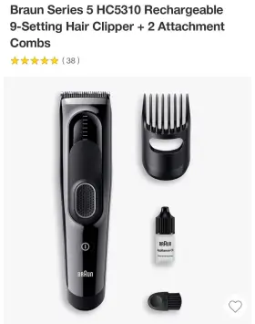 Hc5310 Braun Series 5 9 Setting Hair Clippers 2 Attachments