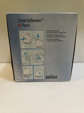 Pg1086 Braun Genuine Clean And Renew Refill Cartridges Ccr Blue 3 Count - New In Box #2