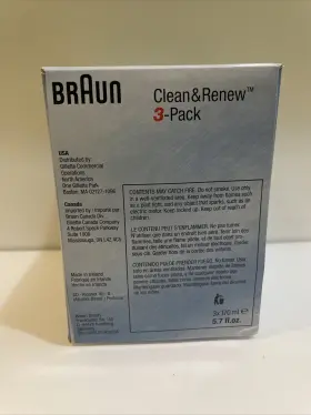 Pg1086 Braun Genuine Clean And Renew Refill Cartridges Ccr Blue 3 Count - New In Box #3