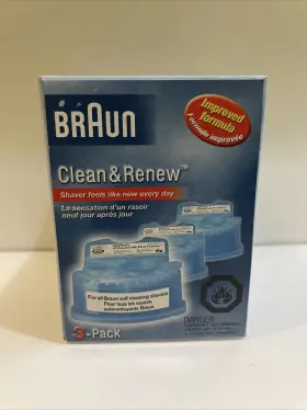 Pg1086 Braun Genuine Clean And Renew Refill Cartridges Ccr Blue 3 Count - New In Box
