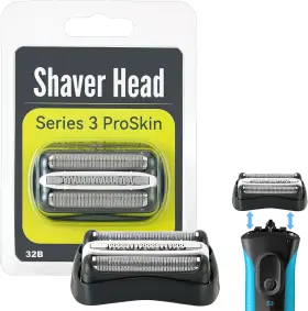 Bravikerly 445021780761 Series 3 32b Replacement Shaver Head For Braun Foil And Cutter Razor