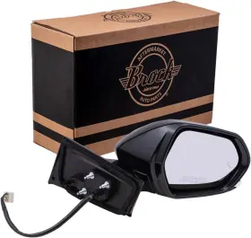 6332-0004r Brock Replacement Passenger Power Mirror Heated With Blind Spot Detection Compatible